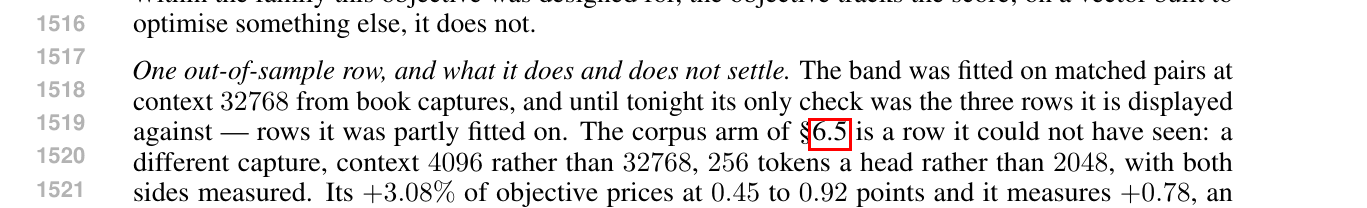 The appendix paragraph containing "until tonight"