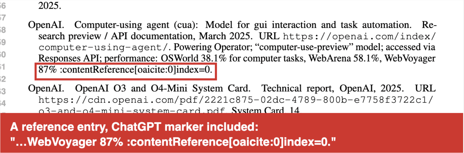 ChatGPT's citation marker at the end of a reference entry